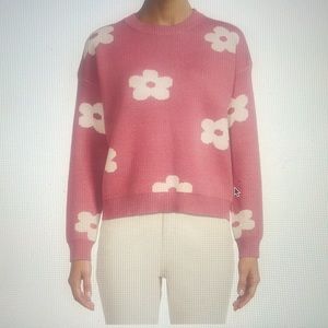 Pink Flower Sweater